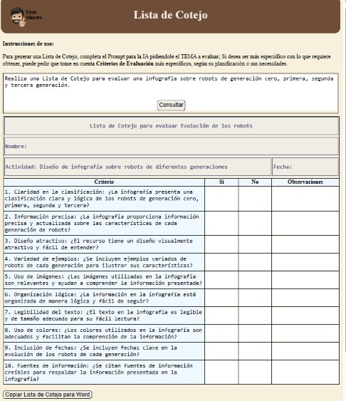 ListaCotejo